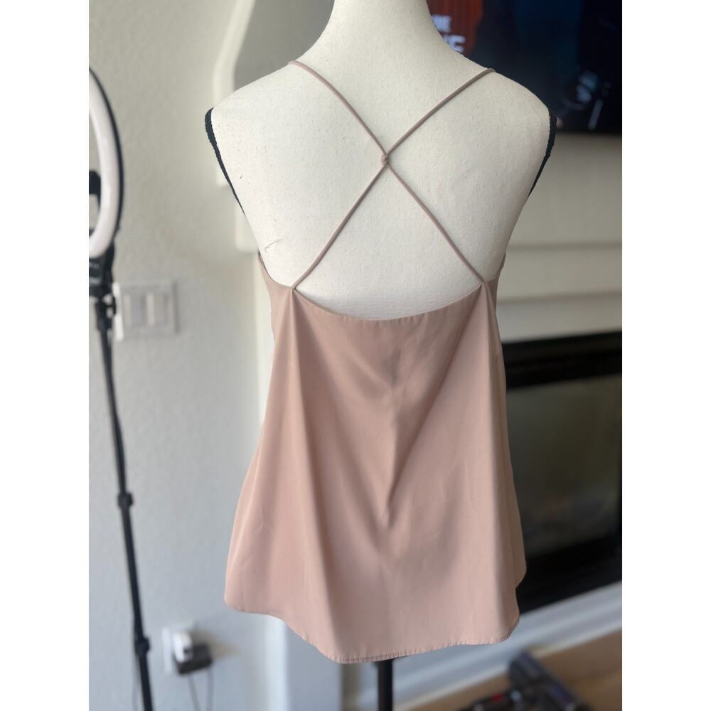 all:row Mauve Square Neck Spaghetti Strap Camisole Blouse Tank Top Size XS 00-4 - Picture 2 of 4